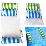 Liuer Aufblasbare Hängematte Weiß,blau,grün, 2PCS Wasser Hängematte Schwimmbett Loungesessel Pool Lounge luftmatratze Pool aufblasbare hängematte Pool aufblasbare hängematte für Erwachsene und Kinder